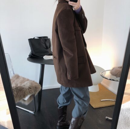 Oversized wool blazer