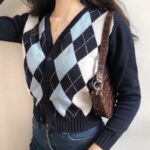 Diamond Knit Cardigan Sweater - Image 5