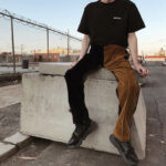 Velvet straight-leg wide-leg pants - Image 6