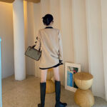 Stitching fashionable Street Blazer suit for women - Image 4