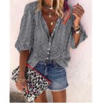 Fashion Casual Multicolor Printed Cardigan Blouse - Image 2
