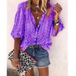 Fashion Casual Multicolor Printed Cardigan Blouse - Image 5