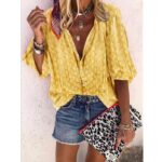 Fashion Casual Multicolor Printed Cardigan Blouse - Image 3