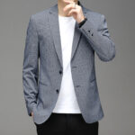 Spring New Suit Men"S Korean Plaid Non Iron Casual Small Suit Coat Fashion Men"S Wholesale - Image 3
