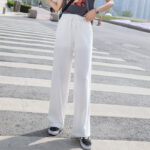 Wide Leg Pants Summer Pants Casual Straight Leg Trousers - Image 4