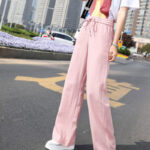 Wide Leg Pants Summer Pants Casual Straight Leg Trousers - Image 2