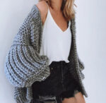 Wool knit cardigan
