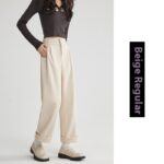 Straight Woolen Wide Leg Pants - Image 5