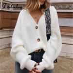 V-neck knit cardigan - Image 5