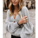 V-neck knit cardigan - Image 4