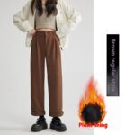 Straight Woolen Wide Leg Pants - Image 9