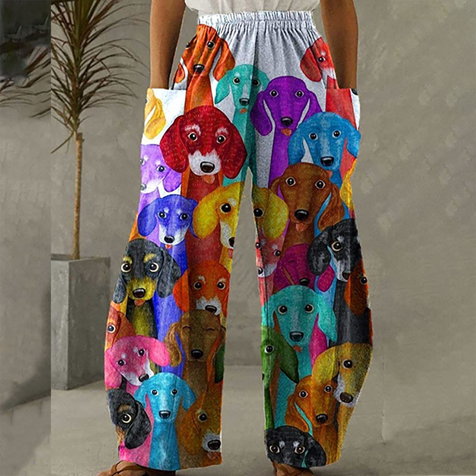 35e40616-ed70-419b-add6-7c94e4412939.jpg Women's Loose Casual Straight-leg Wide-leg Pants - Image 1