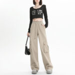 Overalls Women's Casual Loose Straight-leg Wide-leg Pants - Image 3