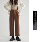 Straight Woolen Wide Leg Pants - Image 6