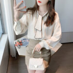 Niche Retro Loose Chiffon Blouse Women