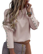 Elegant Women Button Blouse Shirt - Image 5