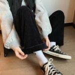 Chenille Short Wide Leg Pants Women's Straight Pants - Image 5