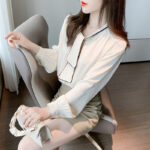 Niche Retro Loose Chiffon Blouse Women - Image 2