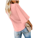 Bow tie cardigan V-neck blouse - Image 3