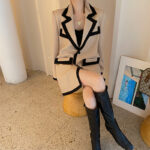 Stitching fashionable Street Blazer suit for women - Image 2