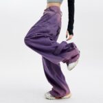 Chaopai Purple Straight Leg Wide Leg Pants - Image 5