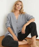 V-neck Flattering Knit Cardigan Women - Image 5