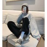 Chenille Short Wide Leg Pants Women's Straight Pants - Image 4