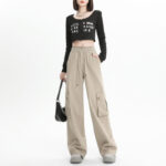 Overalls Women's Casual Loose Straight-leg Wide-leg Pants - Image 8
