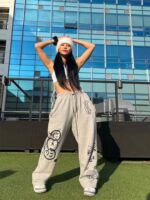 Graffiti Letter Loose Straight-leg Wide-leg Pants - Image 3