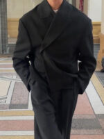 Casual Solid Color Oversized Blazers - Image 4