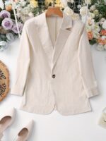 Elegant Light Gray Blazer Light Gray Elegant Blazer Matching - Image 4