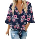 Printed Cardigan Blouse - Image 5