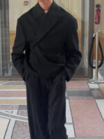 Casual Solid Color Oversized Blazers - Image 3