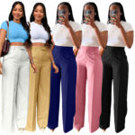 Women's High Waist Straight-leg Wide-leg Pants - Image 2