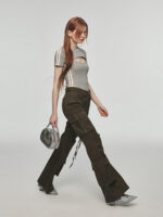 Cargo Pants Retro Wide Leg Straight Leg - Image 3