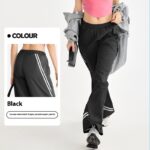 Side Striped Straight Wide-leg Pants - Image 7