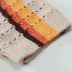 SweaterCrochet StripedThread Lapel Knit Cardigan - Image 6