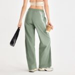 Side Striped Straight Wide-leg Pants - Image 2