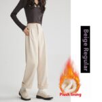 Straight Woolen Wide Leg Pants - Image 8